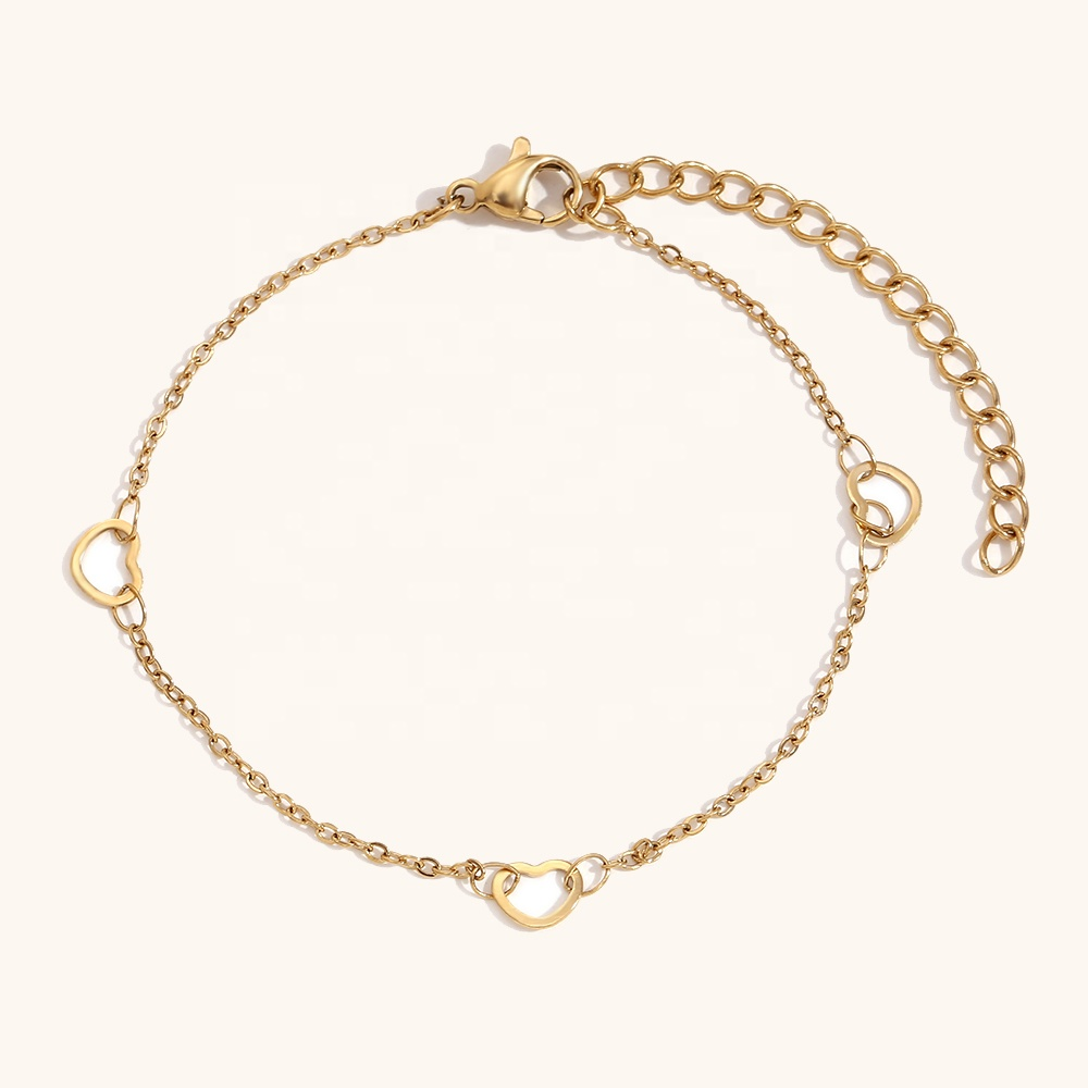 Amora Heart Link Bracelet (Gold)