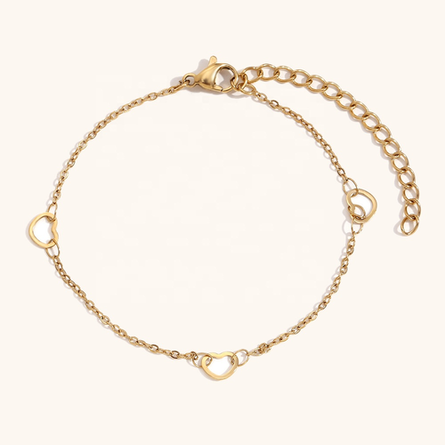Amora Heart Link Bracelet (Gold)