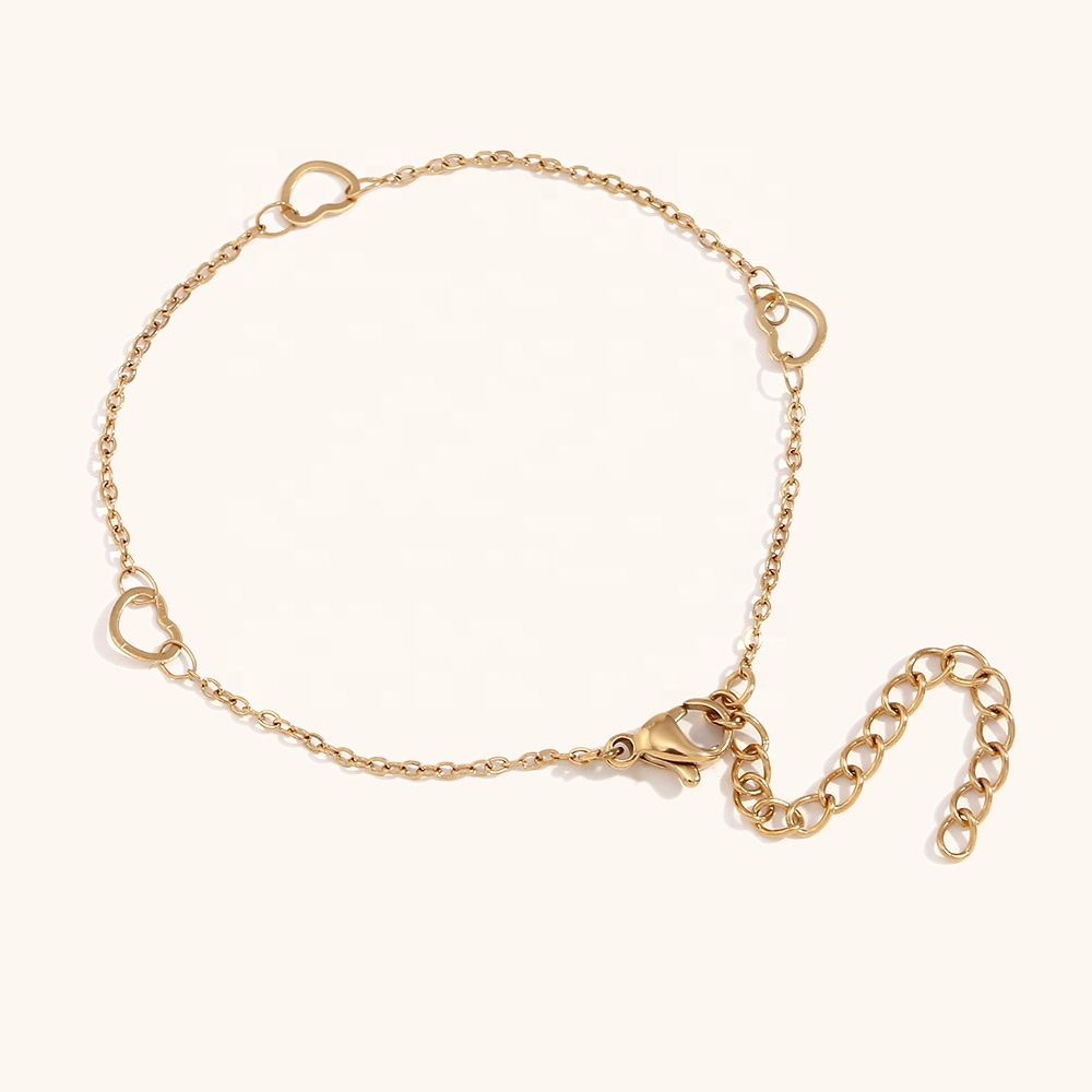 Amora Heart Link Bracelet (Gold)