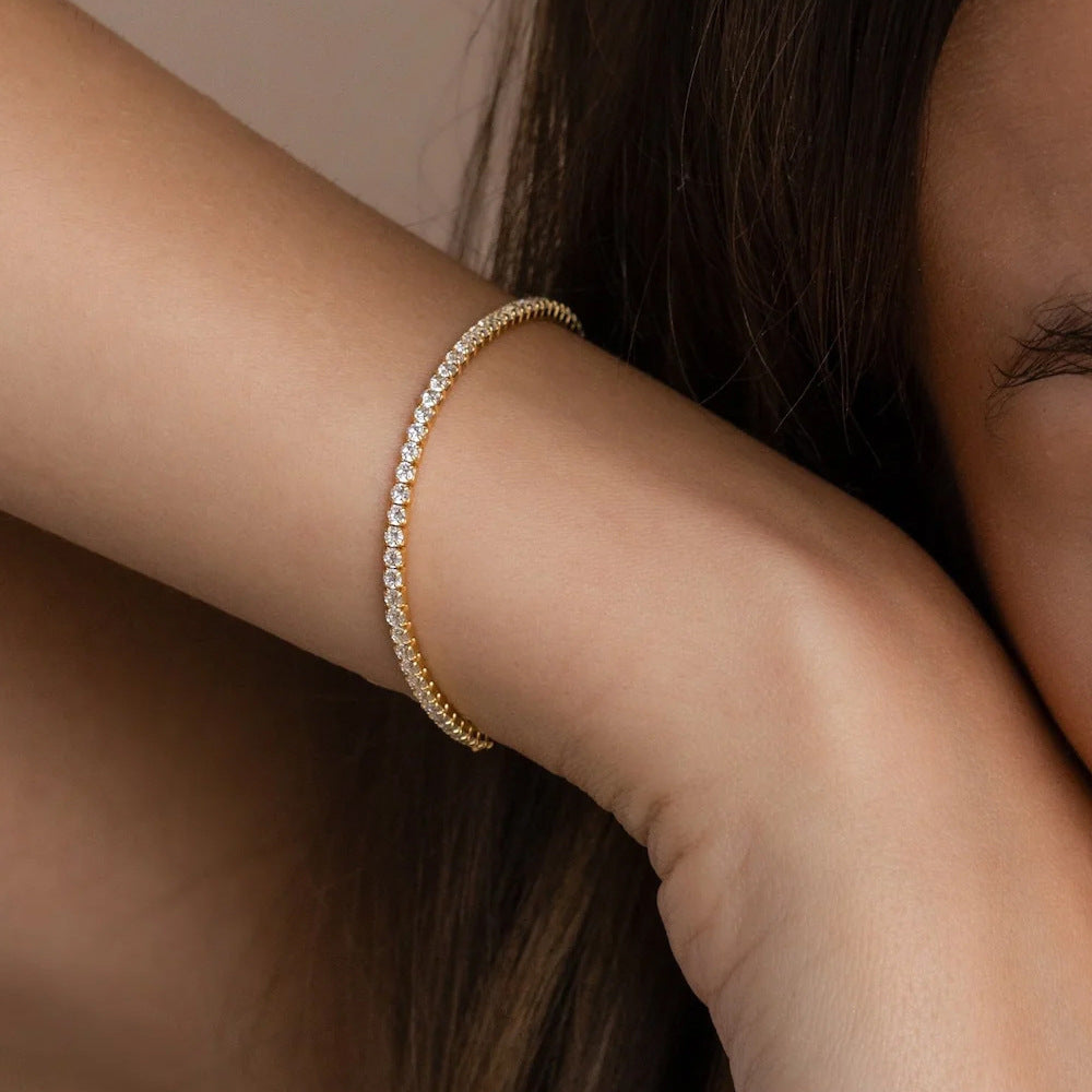 Lumi Tennis Bracelet (Gold)