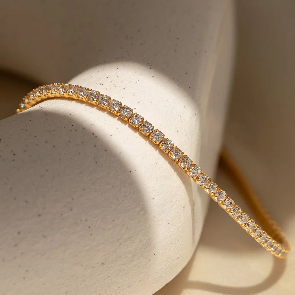 Lumi Tennis Bracelet (Gold)
