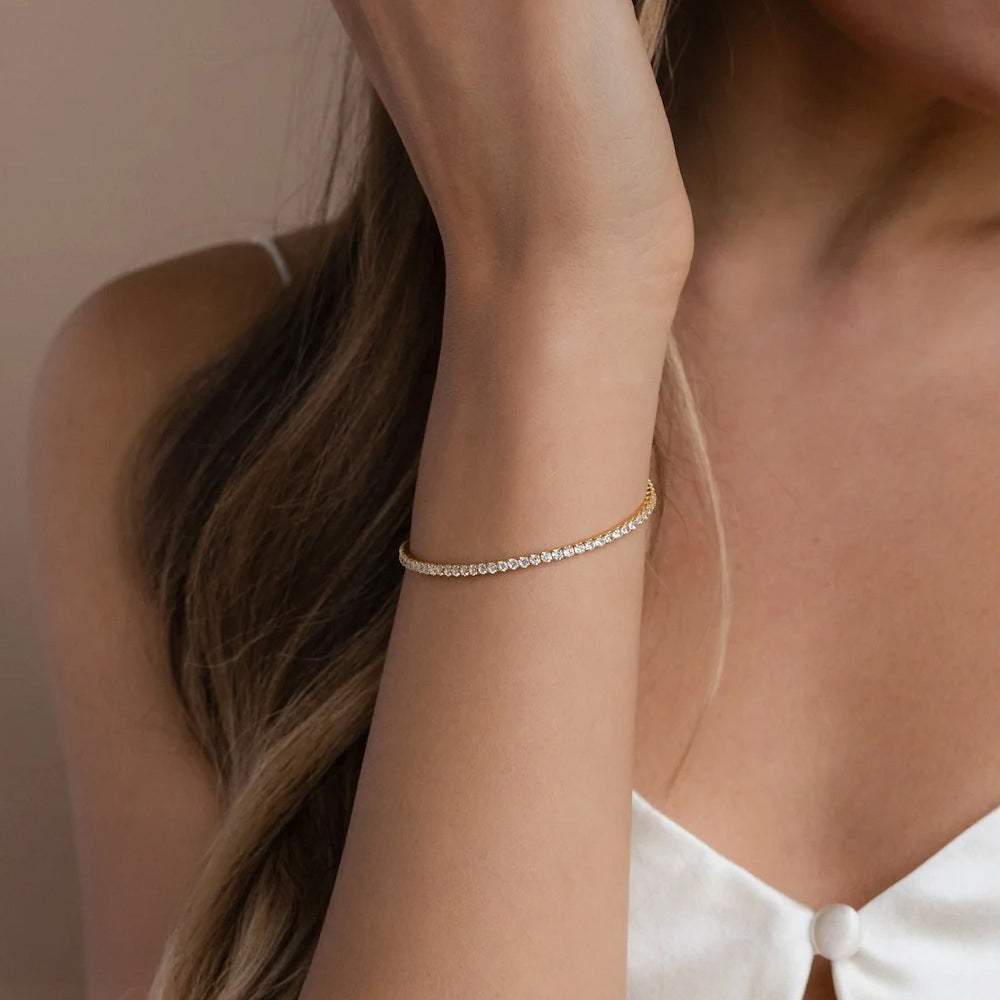 Lumi Tennis Bracelet (Gold)